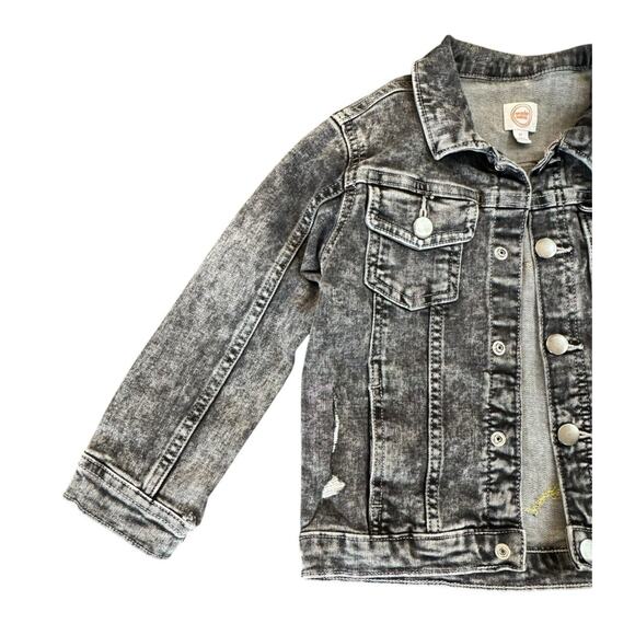 WU-TANG 90s Hip Hop Retro Vintage Upcycled Distressed Denim Jacket Kids Size 5T - Picture 5 of 12